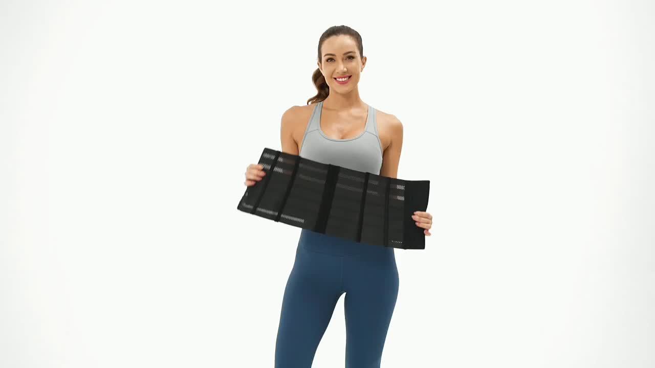 1pc Breathable Polyester Waist Cincher for Women - Medium Control Posture Improvement Shapewear with Adjustable Closure, Knit Fabric Weave, Hand Washable - 1pc