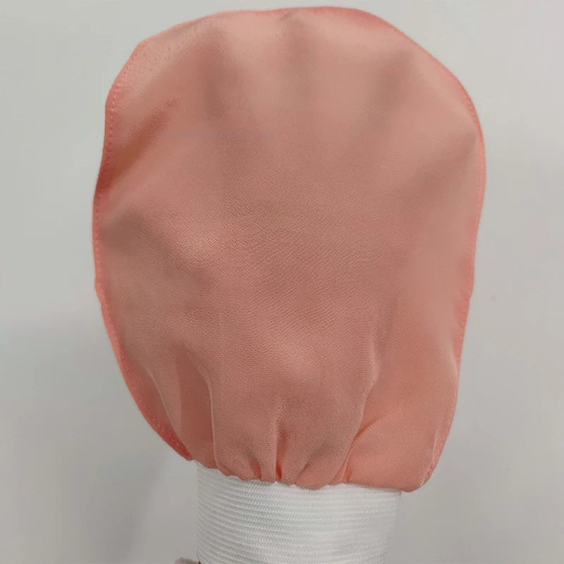 100% soie exfoliante visage lavage beauté serviette doux exfoliant peau bain gommage soie bain visage lavage gants